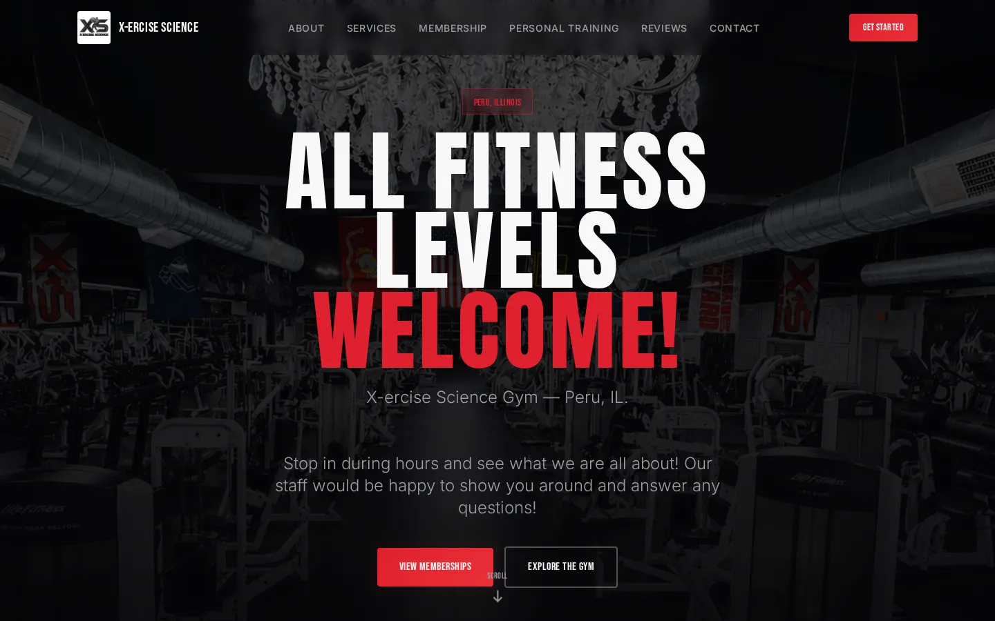 X-ercise Science website built by Illinois Valley Web Design